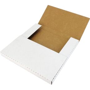 (10) White Vinyl Record LP Shipping Mailer Boxes - Holds 1 to 3 12" Records - Adjustable Height - STRONG 200# Test Cardboard #12BC01VDWH