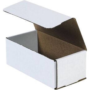 Aviditi White Corrugated Cardboard Mailing Boxes, 8 x 3 x 3 Inches, Pack of 50, Crush-Proof, For Shipping, Mailing and Storing in Kuwait