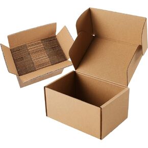 6x4x3 White Cardboard Boxes 30 Pack, Small Shipping Boxes for Small Business Mailing Boxes, Corrugated Packaging Boxes