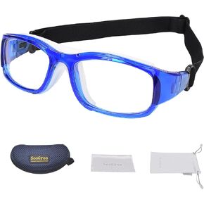 SooGree Sports Glasses for Adults,Anti Fog Shock Absorption with Adjustable Strap,Protective Eyewear Sports Glasse