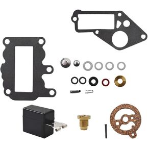 labwork Carburetor Repair Kit with Float Replacement for Johnson Evinrude 9.5 HP 1964-1973 BRP OMC SysteMatched