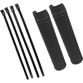 Worldmotop 2PCS Dirt Bike Front Fork Boots Shock Covers Protector Motorcycle Shock Absorber Guard Replacement for Yamaha Honda BMW Suzuki Kawasaki (Black)