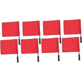 INOOMP 8 Pcs Yellow Suit Outdoor Flag Exercise Belt Volleyball Flags Line Judge Volleyball Yellow Flags Outdoor Volleyball Stainless Steel Rod Signal Flag Set The Banner Red Handheld