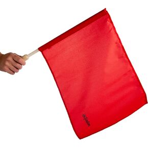 Tandem Sport Pink Linesman Flag Elite - أعلام حكم مع مقابض مريحة ناعمة - أعلام حكم الكرة الطائرة، أعلام حكم كرة القدم - مجموعة من 2 مع حقيبة حمل