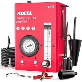 ANCEL S3000 Smoke Machine Automotive with Built-in Air Compressor, Professional Diagnostic Leak Detector for EVAP, Vacuum, Fuel and More Leak Testing