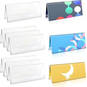 10 عبوات من لوحة اسم الأكريليك، 3 × 8.5 بوصة، خيام بلاستيكية تحمل أرقام الطاولة، حاملات أرقام أسعار الطعام، لوحات أسماء مكتبية للمكتب والفصول الدراسية واجتماعات المكتب وقائمة المطاعم (على شكل حرف V) in Kuwait