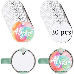 CraftPanel 30 جهاز كمبيوتر شخصى لوحات اسم اللوح الليفي الفراغات لكأس ستانلي، التسامي ستانلي 40 أوقية بهلوان اسم معرف لوحة العلامة لغطاء ممتاز، شخصية برعم ستانلي بهلوان اسم العلامة للصحافة الحرارة in Kuwait