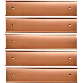 Nameplate Holder Wall or Door 5Pack (Silver, 2“ × 8")
