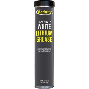 STAR BRITE Heavy-Duty White Lithium Grease - 14 OZ Cartridge - All-Weather, High-Performance Lubricant for Marine, Auto, and Industrial Applications (026214)