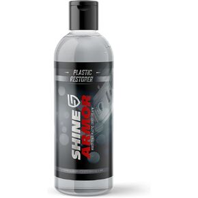 SHINE ARMOR Plastic Restorer UV Protection from UV Rays Restores Vinyl Trim Rubber Polypropylene and More Restores Dull Plastic and Degraded Plastic Protector Prevents Drying & Aging 8 Fl Oz