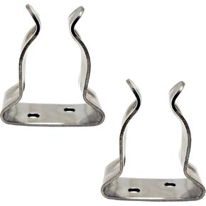 2 PCS Stainless Steel Boat Hook Spring Clamp Holder Bracket Clip, Marine Spring Clip, 5/8 to 1 Inch Size
