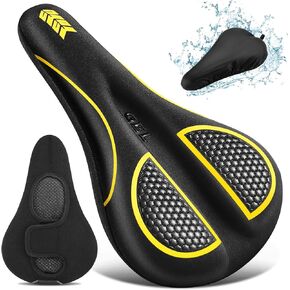Bike Seat Cushion Gel Padded Bike Seat Cover Extra Soft Comfy for Men Women Comfort,with Peloton Stationary, Exercise, Mountain Bikes, Road & Electric