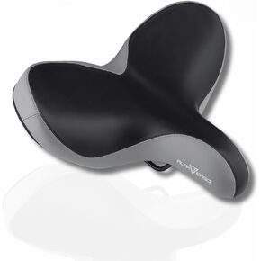 Oversize Comfortable Wide Bike Seat | Butterfly Wing Shaped for Extra Comfort | Made with PU Foam Padding & Elastomer Suspension | Universal Fit Saddle for Men Women