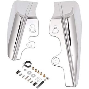 Chrome Mid-Frame Air Deflector Compatible for Harley Davidson Touring Street Electra Glide Road King FLHR FLHX FLTR FLHT 2001-2008 2005 2003