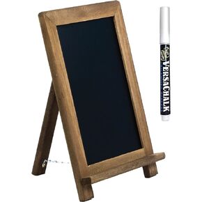 Tabletop Chalk Boards with Frame by VersaChalk (13"x9", Magnetic Surface) A Frame Chalk Board Sign for Business, Bistro Bar, Parties, Artisits w/1 White Fine Tip (3mm) Liquid Chalk Marker