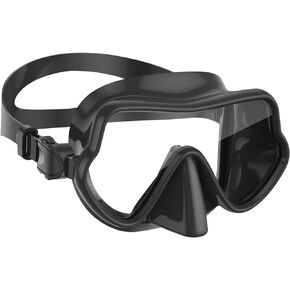 W WSTOO Snorkel Mask Anti-Fog Anti Leakage,Panoramic Diving Mask,Tempered Glass Shatterproof Swim Mask,Anti-Glare Scuba Swim Goggles for Adults and Teenager