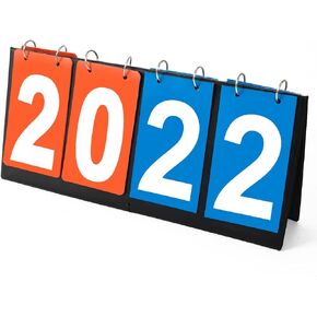 HSZJsto Portable Table Top Scoreboard Flipper, Multi Sports Score Flip Scoreboard Score Keeper