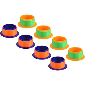 PATIKIL 3inch Shrink Wrap Handle, 8pcs Stretch Wrap Dispenser Stretch Film Dispenser Plastic Hand Dispenser Saver Protection for 3inch Core Furniture Wrapping Moving Packing, Blue Green