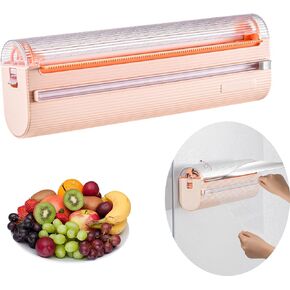 موزع غلاف بلاستيكي مغناطيسي 2 في 1 من COFICINA مع قاطع، موزع تغليف ملتصق بطبقة مزدوجة للحفاظ على رقائق الألومنيوم من القصدير الملتصق معًا، موزع رقائق معدنية وبلاستيكية مع قاطع منزلق in Kuwait