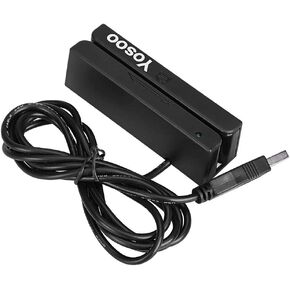 بطاقة ائتمان ذات شريط مغناطيسي من Ejoyous، USB 3 مسارات Hi Co قارئ بطاقات الائتمان Swiper Magstripe Swipe Card MSR90 لنقطة البيع (POS)، التحكم في الوصول، التحقق من الهوية in Saudi Arabia