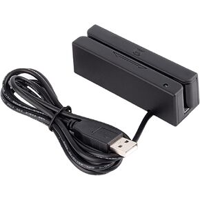 Zeroone قارئ بطاقات الائتمان، قارئ بطاقات الشريط المغناطيسي Msr90 USB 3 مسارات POS نظام بطاقة الائتمان أمين الصندوق ميني ماج قارئ السرعة Swiper in Kuwait