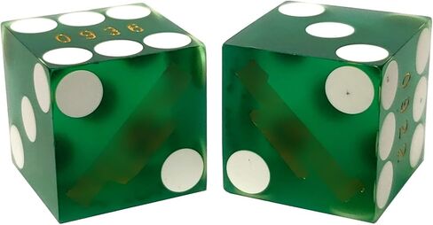 Cyber-Deals Casino Grade 2-Sided On Off Craps Dealer 3" Puck + Genuine Casino Craps Dice Pair with Pouch in Saudi Arabia