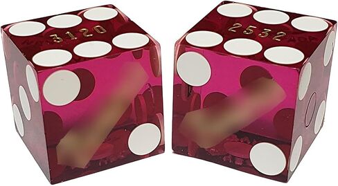 Cyber-Deals Casino Grade 2-Sided On Off Craps Dealer 3" Puck + Genuine Casino Craps Dice Pair with Pouch in Saudi Arabia