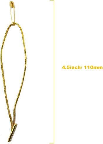 4.5" 500Pcs Hang Tag Fasteners Polyester Strings Safety Pin and Barb Easy and Fast to Attach (Golden) in Saudi Arabia