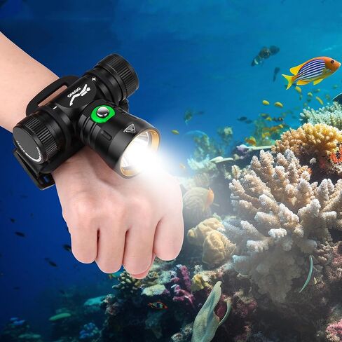 Scuba Diving Headlamp Super Bright Dive Light,Professional IPX8 Waterproof Dive Swimming Submarine Headlamps,3 Light Modes 5000 Lumens Underwater Safety Light for Caving,Snorkeling,Spearfishing in Saudi Arabia