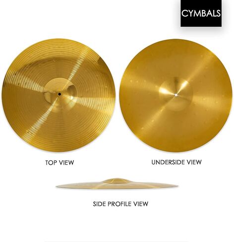 مجموعة الصنج، مجموعة الصنج 14 بوصة/16 ​​بوصة/18 بوصة/20 بوصة (5 قطع) | تتضمن حقيبة الصنج مجانًا (ذهبي) in Kuwait