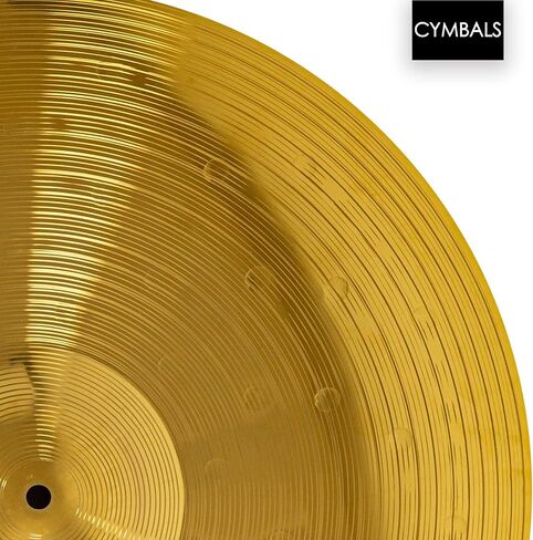 مجموعة الصنج، مجموعة الصنج 14 بوصة/16 ​​بوصة/18 بوصة/20 بوصة (5 قطع) | تتضمن حقيبة الصنج مجانًا (ذهبي) in Kuwait