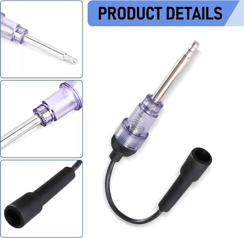 gunhunt Pack-1 Spark Plug Tester, Boot Engine Ignition Tester, Armature Diagnostic Detector, Universal for Automobile, Motorcycle, Lawn Mower Internal and External Engines (Silver) in Saudi Arabia