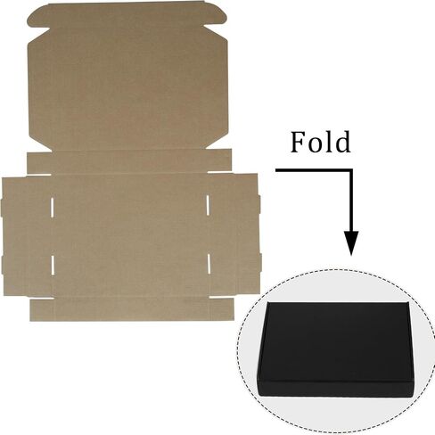 6x4x2 Inches Shipping Boxes Pack of 25, Packaging Corrugated Cardboard Mailer Boxes for Small Bussiness, Black in Saudi Arabia