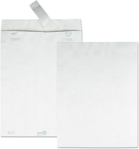 Quality Park Survivor R1580 Tyvek Mailer (صندوق من 100) وQuality Park Survivor خفيف الوزن 14 رطل Tyvek Open End 1.5 بوصة بريد توسيع in Saudi Arabia