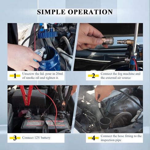 آلة دخان السيارات - كاشف تسرب وقود الدخان EVAP بقدرة 12 فولت لنظام أنابيب السيارة in Kuwait