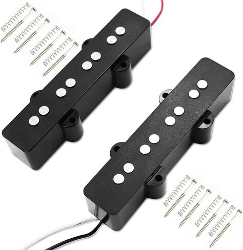 Jazz Bass Pickups Open Style Neck & Bridge Pickups Set Variable Gauss Ceramic Traditional Compatible for 4 String JB Electric Guitar Part in Kuwait