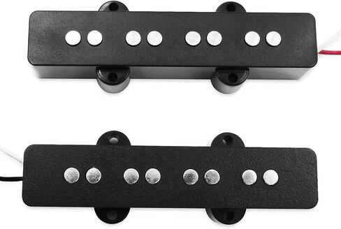 Jazz Bass Pickups Open Style Neck & Bridge Pickups Set Variable Gauss Ceramic Traditional Compatible for 4 String JB Electric Guitar Part in Kuwait