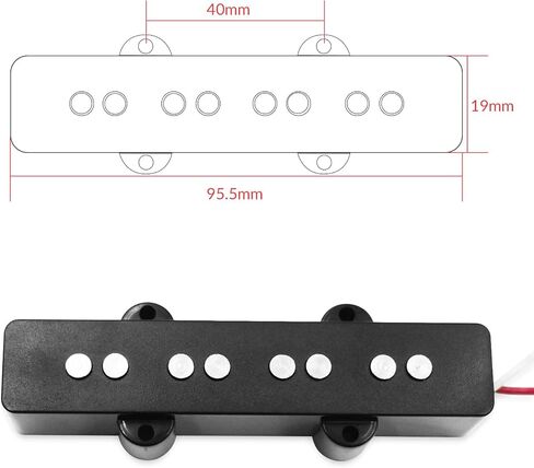 Jazz Bass Pickups Open Style Neck & Bridge Pickups Set Variable Gauss Ceramic Traditional Compatible for 4 String JB Electric Guitar Part in Kuwait