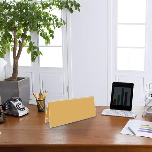 10 عبوات من لوحة اسم الأكريليك، 3 × 8.5 بوصة، خيام بلاستيكية تحمل أرقام الطاولة، حاملات أرقام أسعار الطعام، لوحات أسماء مكتبية للمكتب والفصول الدراسية واجتماعات المكتب وقائمة المطاعم (على شكل حرف V) in Kuwait