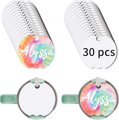 CraftPanel 30 جهاز كمبيوتر شخصى لوحات اسم اللوح الليفي الفراغات لكأس ستانلي، التسامي ستانلي 40 أوقية بهلوان اسم معرف لوحة العلامة لغطاء ممتاز، شخصية برعم ستانلي بهلوان اسم العلامة للصحافة الحرارة in Kuwait