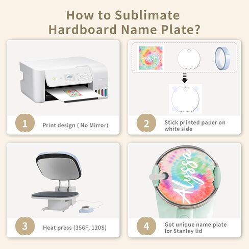 CraftPanel 30 جهاز كمبيوتر شخصى لوحات اسم اللوح الليفي الفراغات لكأس ستانلي، التسامي ستانلي 40 أوقية بهلوان اسم معرف لوحة العلامة لغطاء ممتاز، شخصية برعم ستانلي بهلوان اسم العلامة للصحافة الحرارة in Kuwait