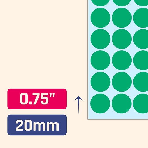 2000 Pack, 3/4" Round Dot Stickers Circle Labels - Green in Kuwait