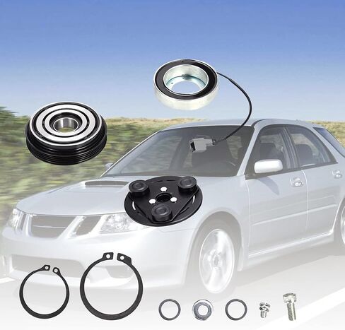 A/C ضاغط مخلب الجمعية عدة لوحة بكرة تحمل لفائف 73111FE040 استبدال لسوبارو امبريزا 2002-2007 وسوبارو WRX 2004-2007 لتكييف الهواء ضاغط تكييف الهواء مخلب لفائف طقم إصلاح السيارات in Saudi Arabia