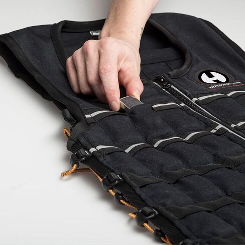Hyperwear Hyper Vest ELITE سترة وزن قابلة للتعديل بالكامل - سحاب من نسيج CORDURA® مطاطي وأوزان فولاذية رفيعة - سترات مرجحة للجري والقوة والتحمل والمشي - مقاسات S وM وL وXL in Kuwait