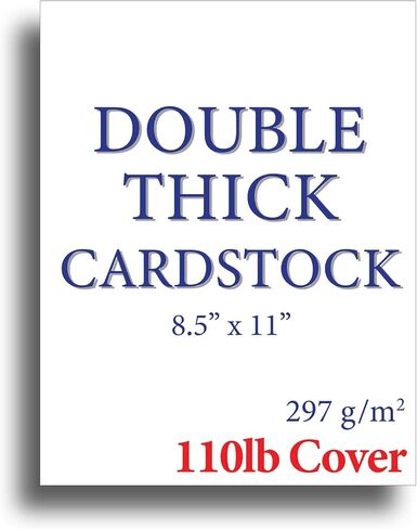 110lb Cover Ultra Heavyweight Double Thick Cardstock - Bright White - 8.5" x 11" - For Inkjet/Laser Printers (200 Sheets) in Saudi Arabia