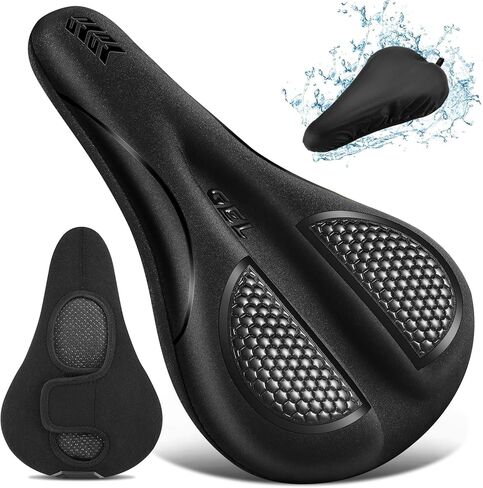 Bike Seat Cushion Gel Padded Bike Seat Cover Extra Soft Comfy for Men Women Comfort,with Peloton Stationary, Exercise, Mountain Bikes, Road & Electric in Saudi Arabia