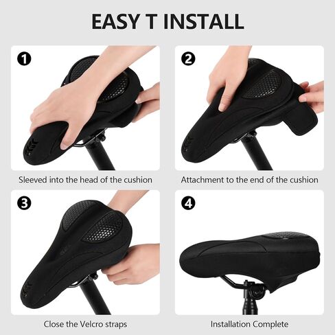 Bike Seat Cushion Gel Padded Bike Seat Cover Extra Soft Comfy for Men Women Comfort,with Peloton Stationary, Exercise, Mountain Bikes, Road & Electric in Saudi Arabia