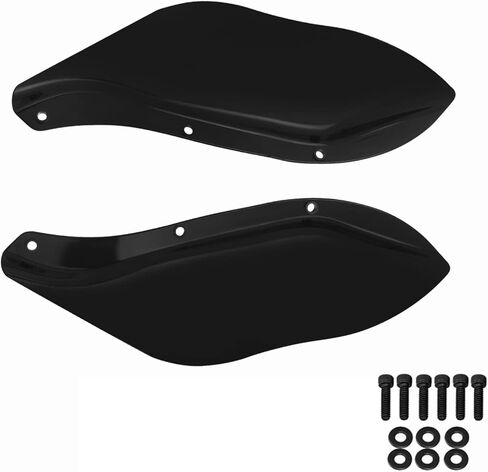 Twilight Garage قطعتان من عاكسات الهواء الانسيابية وأجنحة جانبية للزجاج الأمامي وغطاء جانبي متوافق مع Harley Davidson Street Glide Electra Glide Tri Glide 1996-2013 in Saudi Arabia