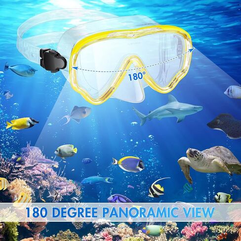 LEIFIDE 6 Pack Adult Snorkel Swim Mask Bulk Diving Mask Swim Goggles Silicone Anti Fog Swimming Goggles with Nose Cover Wide View Tempered Glass Dive Mask Anti Leak Pool Goggles for Youth Man Woman in Saudi Arabia