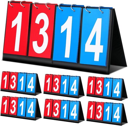 Hiboom 6 قطع لوحة النتائج المحمولة حارس النتيجة 4 الرقمية المحمولة الجدول أعلى لوحة النتائج زعنفة لكرة السلة كرة القدم التنس الكرة الطائرة كورنهول الألعاب الرياضية P. E الأنشطة الصفية in Kuwait